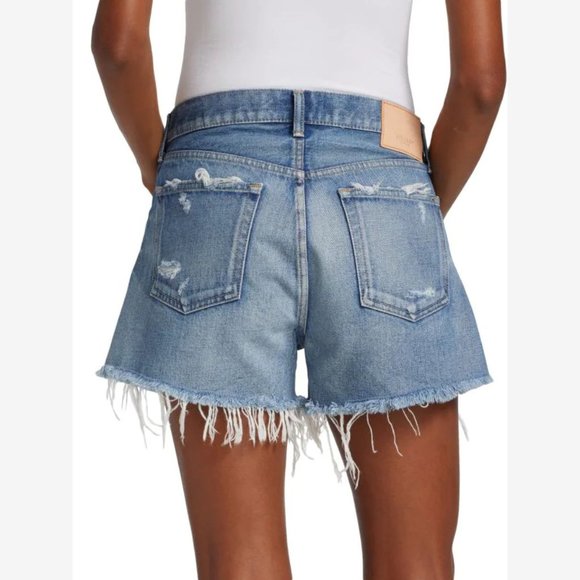NEW  Moussy Vintage Sizes 27, 31 Women's Calumet High Rise Shorts - Blue - Picture 4 of 6